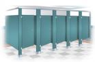 Bathroom Partitions - Plastic Laminated -Floor Mounted Overhead Bathroom Partitions - Plastic Laminated -Floor Mounted Overhead